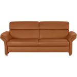 Orange Federkern Sofas aus Leder Breite 200-250cm, Höhe 50-100cm, Tiefe 50-100cm 