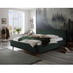 Dunkelgrüne Betten mit Bettkasten aus Massivholz 160x200 