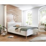 Meise Möbel Polsterbett Mattis mit Teddystoff und Bettkasten 140 x 200 cm | Teddy-Stoff Cremeweiß