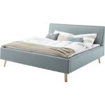 Reduzierte Eisblaue Meise Betten mit Bettkasten mit Tiermotiv aus Massivholz 180x200 