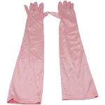 Pinke Brauthandschuhe & Spitzenhandschuhe aus Satin für Damen für die Braut 