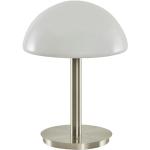 Silberne Runde LED Tischleuchten & LED Tischlampen aus Nickel 