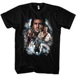 Mel Gibson Männer und Herren T-Shirt | Vintage Braveheart Mad Max Retro Kult (XL, Schwarz Druck:Bunt)
