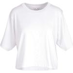Weiße MELA WEAR Bio Nachhaltige T-Shirts mit Knopf für Damen Größe L 