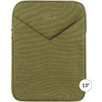 Olivgrüne MELA WEAR Nachhaltige Laptoptaschen & Notebooktaschen mit Reißverschluss aus Canvas gepolstert 
