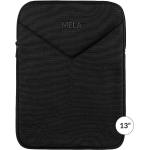 Schwarze MELA WEAR Nachhaltige Laptoptaschen & Notebooktaschen mit Reißverschluss aus Canvas gepolstert 