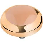 MelanO Magnetic Aufsatz / Fassung 7 mm Edelstahl in Farbe gold mit Stein in Farbe nude pastell M01SR 012