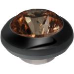 MelanO Magnetic Aufsatz/Fassung klein 5 mm Edelstahl beschichtet schwarz mit Zirkonia in Farbe Champagne M01SR 007