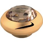 MelanO Magnetic Aufsatz / Fassung klein 5 mm Edelstahl beschichtet goldfarben mit Zirkonia in Farbe salmon M01SR 003