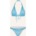 Hellblaue Melissa Odabash Triangel-Bikinis aus Polyamid ohne Bügel für Damen Größe M 