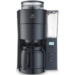 Melitta AromaFresh - Filterkaffeemaschine - mit Thermokanne - integriertes Mahlwerk - Timer Funktion - 10 Tassen - Pure Black