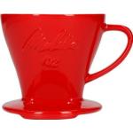 Rote Melitta Pour Over Kaffeebereiter aus Keramik spülmaschinenfest 