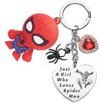 Spiderman Schlüsselanhänger & Taschenanhänger aus Edelstahl graviert für Damen 