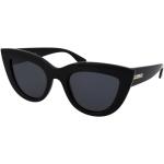 Schwarze Rechteckige Cateye Sonnenbrillen aus Kunststoff 
