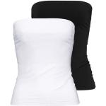 Weiße Unifarbene MELROSE Bandeau-Tops & Tube-Tops aus Jersey enganliegend für Damen Größe M 