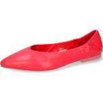 Rote Elegante Melvin & Hamilton Damenballerinas aus Leder leicht Größe 42 mit Absatzhöhe bis 3cm für den für den Sommer 