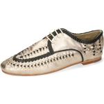 Goldene Business Melvin & Hamilton Derby Schuhe mit Schnürsenkel aus Leder für Damen Größe 39 mit Absatzhöhe bis 3cm für den für den Sommer 