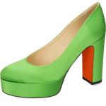 Reduzierte Grüne Melvin & Hamilton High Heels & Stiletto-Pumps aus Satin für Damen Größe 41 mit Absatzhöhe über 9cm 