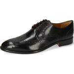 Schwarze Business Melvin & Hamilton Derby Schuhe mit Schnürsenkel aus Leder für Herren Größe 47 mit Absatzhöhe bis 3cm für den für den Sommer 
