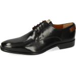 Reduzierte Schwarze Business Melvin & Hamilton Derby Schuhe mit Schnürsenkel aus Leder für Herren Größe 45 mit Absatzhöhe bis 3cm 
