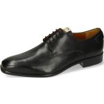 Schwarze Business Melvin & Hamilton Derby Schuhe mit Schnürsenkel aus Leder für Herren Größe 47 mit Absatzhöhe bis 3cm für den für den Sommer 