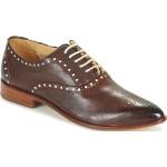 Reduzierte Braune Business Melvin & Hamilton Jessy Derby Schuhe aus Leder für Damen Größe 37 mit Absatzhöhe bis 3cm 
