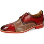 Rote Business Melvin & Hamilton Derby Schuhe mit Schnürsenkel aus Leder für Herren Größe 44 mit Absatzhöhe bis 3cm für den für den Sommer 