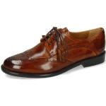 Reduzierte Braune Business Melvin & Hamilton Runde Derby Schuhe mit Schnürsenkel in Breitweite aus Kalbsleder für Damen Größe 38 