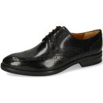 Schwarze Business Melvin & Hamilton Derby Schuhe mit Schnürsenkel aus Leder für Herren Größe 43 