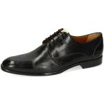 Schwarze Business Melvin & Hamilton Derby Schuhe mit Schnürsenkel aus Leder für Herren Größe 43 