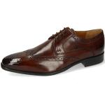 Braune Business Melvin & Hamilton Lewis Spitze Derby Schuhe mit Schnürsenkel aus Kalbsleder für Herren Größe 44 