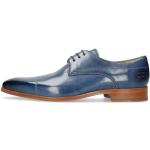 Blaue Business Melvin & Hamilton Lewis Runde Derby Schuhe mit Schnürsenkel aus Kalbsleder für Herren Größe 39 
