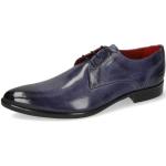 Blaue Business Melvin & Hamilton Toni Spitze Derby Schuhe mit Schnürsenkel aus Büffelleder für Herren Größe 43 