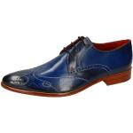 Blaue Business Melvin & Hamilton Toni Blockabsatz Derby Schuhe mit Schnürsenkel aus Leder für Herren Größe 40 
