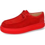 Rote Business Melvin & Hamilton Derby Schuhe mit Schnürsenkel aus Leder für Damen Größe 41 mit Absatzhöhe bis 3cm für den für den Sommer 