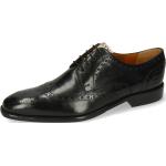 Schwarze Business Melvin & Hamilton Dylan Derby Schuhe mit Schnürsenkel aus Leder für Herren Größe 45 mit Absatzhöhe bis 3cm für den für den Herbst 