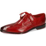 Rote Business Melvin & Hamilton Elvis Derby Schuhe mit Schnürsenkel aus Leder für Herren Größe 43 mit Absatzhöhe bis 3cm für den für den Sommer 