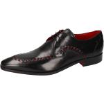 Schwarze Business Melvin & Hamilton Elvis Derby Schuhe mit Schnürsenkel aus Leder für Herren Größe 44 mit Absatzhöhe bis 3cm für den für den Sommer 