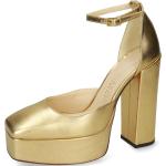 Reduzierte Goldene Melvin & Hamilton Pfennigabsatz High Heels & Stiletto-Pumps für Damen Größe 40 mit Absatzhöhe über 9cm 