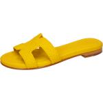 Gelbe Elegante Melvin & Hamilton Hanna Damenclogs & Damenpantoletten Größe 40 mit Absatzhöhe bis 3cm für den für den Sommer 