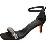 Schwarze Elegante Melvin & Hamilton High Heels & Stiletto-Pumps aus Satin für Damen Größe 40 mit Absatzhöhe 5cm bis 7cm 