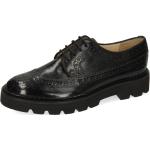 Schwarze Business Melvin & Hamilton Derby Schuhe mit Schnürsenkel für Damen Größe 40 mit Absatzhöhe bis 3cm für den für den Herbst 