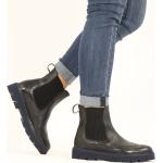 Reduzierte Graue Melvin & Hamilton Chelsea-Boots aus Leder für Damen Größe 42 mit Absatzhöhe bis 3cm für den für den Winter 