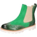 Reduzierte Grüne Elegante Melvin & Hamilton Chelsea-Boots mit Nieten für Damen Größe 41 mit Absatzhöhe bis 3cm für den für den Sommer 