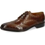 Braune Business Melvin & Hamilton Jeff 1 Derby Schuhe mit Schnürsenkel aus Leder für Herren Größe 45 mit Absatzhöhe bis 3cm 