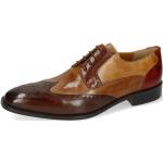 Braune Business Melvin & Hamilton Jeff 14 Derby Schuhe mit Schnürsenkel aus Kalbsleder für Herren Größe 44 mit Absatzhöhe bis 3cm für den für den Herbst 