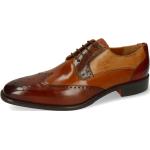 Reduzierte Braune Business Melvin & Hamilton Jeff 14 Derby Schuhe mit Schnürsenkel aus Leder für Herren Größe 46 mit Absatzhöhe bis 3cm 