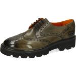 Grüne Business Melvin & Hamilton Jenny Derby Schuhe mit Schnürsenkel aus Leder für Damen Größe 39 mit Absatzhöhe 3cm bis 5cm für den für den Herbst 