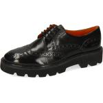Schwarze Business Melvin & Hamilton Jenny Derby Schuhe mit Schnürsenkel aus Leder für Damen Größe 41 mit Absatzhöhe bis 3cm für den für den Herbst 
