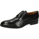 Schwarze Business Melvin & Hamilton Kane Derby Schuhe mit Schnürsenkel aus Leder für Herren Größe 42 mit Absatzhöhe bis 3cm für den für den Herbst 